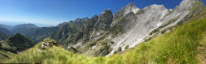 Panorama dalla cresta sud del Monte Cavallo